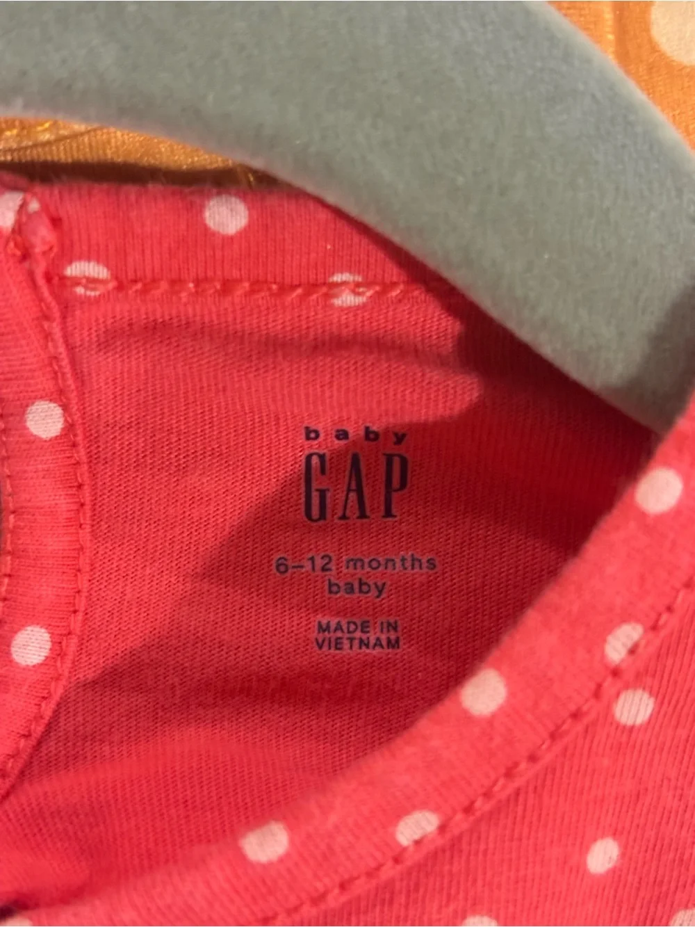 Baby Gap Red Polka Dot Peplum Top 6–12M Puff Sleeve Ruffle Hem